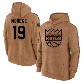 Men's Sacramento Kings Chima Moneke Brown 2023 Salute to Service Club Pullover Hoodie