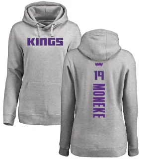 Women's Sacramento Kings Chima Moneke Branded Ash Backer Pullover Hoodie