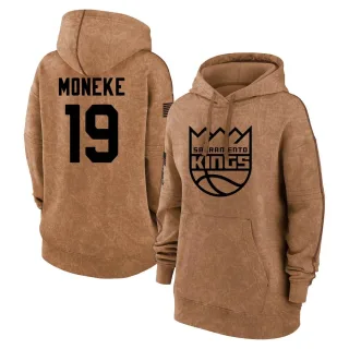 Women's Sacramento Kings Chima Moneke Brown 2023 Salute to Service Pullover Hoodie